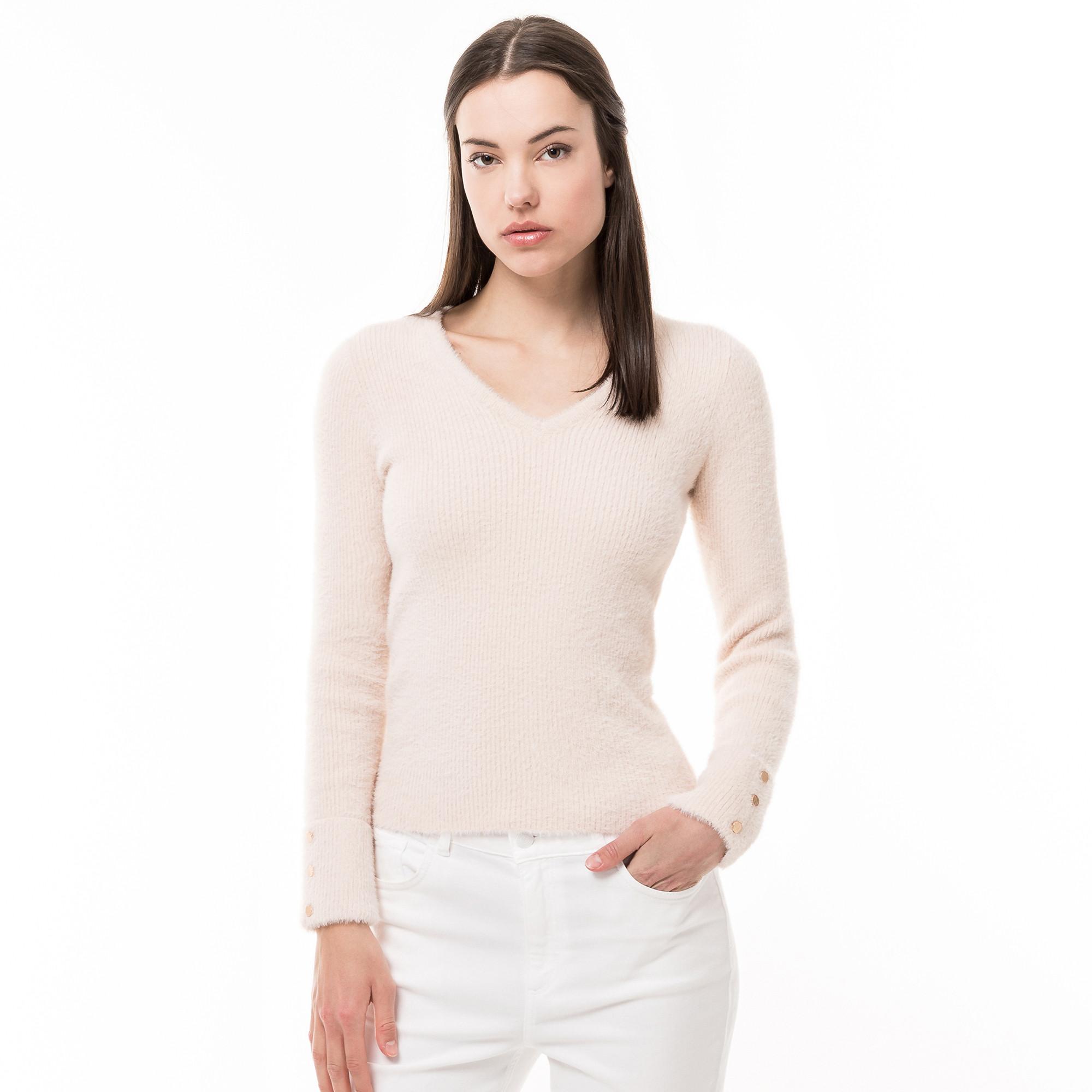 Image of Pullover, V-neck Damen Hellrosa L