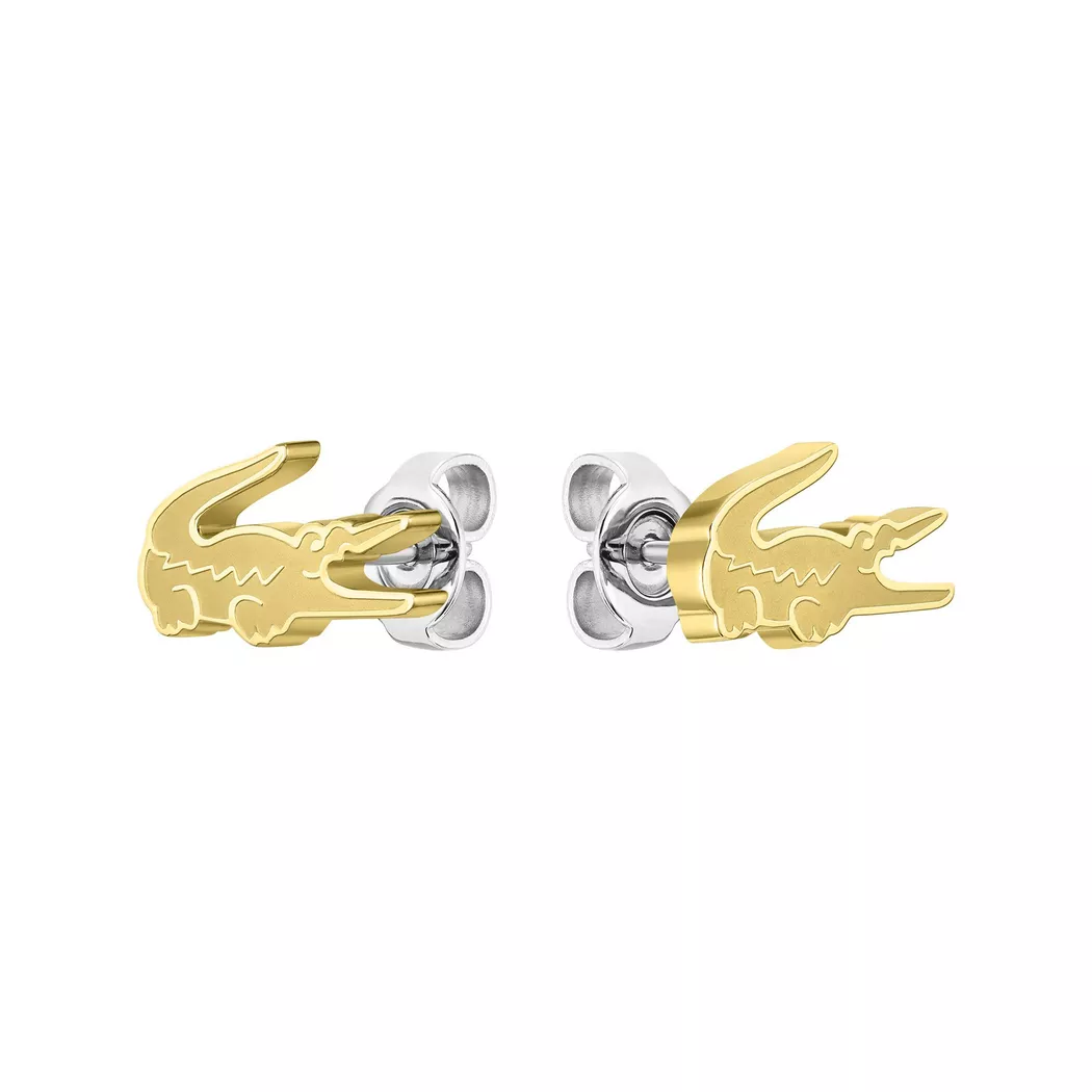 Lacoste - Ohrstecker, Crocodile, 11mm, Gold