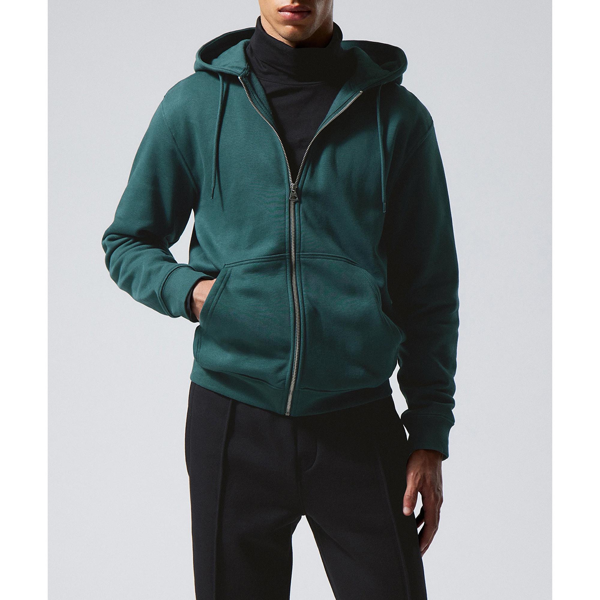 Image of Sweatjacke Herren Dunkelgrün XS