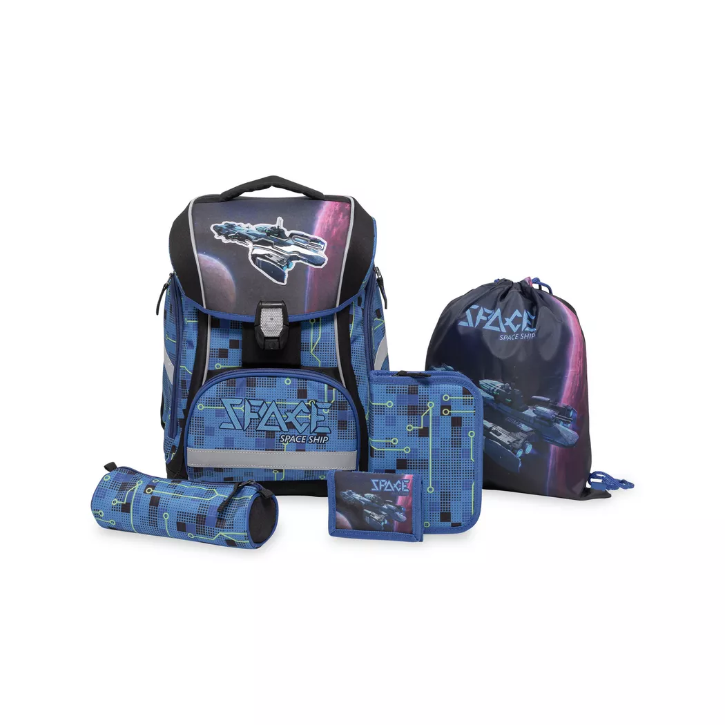 Manor Papeterie - Schultornister-Set, 5-teilig, 29X20X40CM, Blau