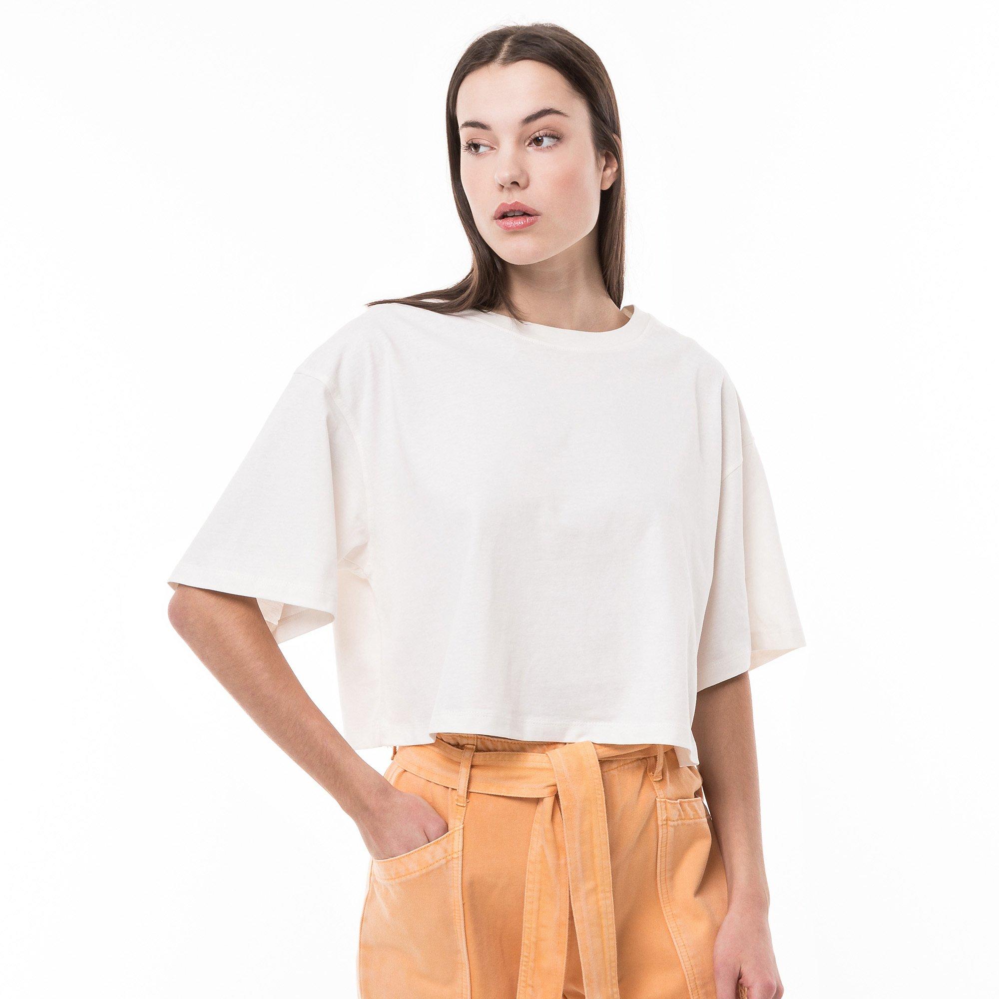 Image of T-shirt, Rundhals, Kurzarm Damen Antikweiss L