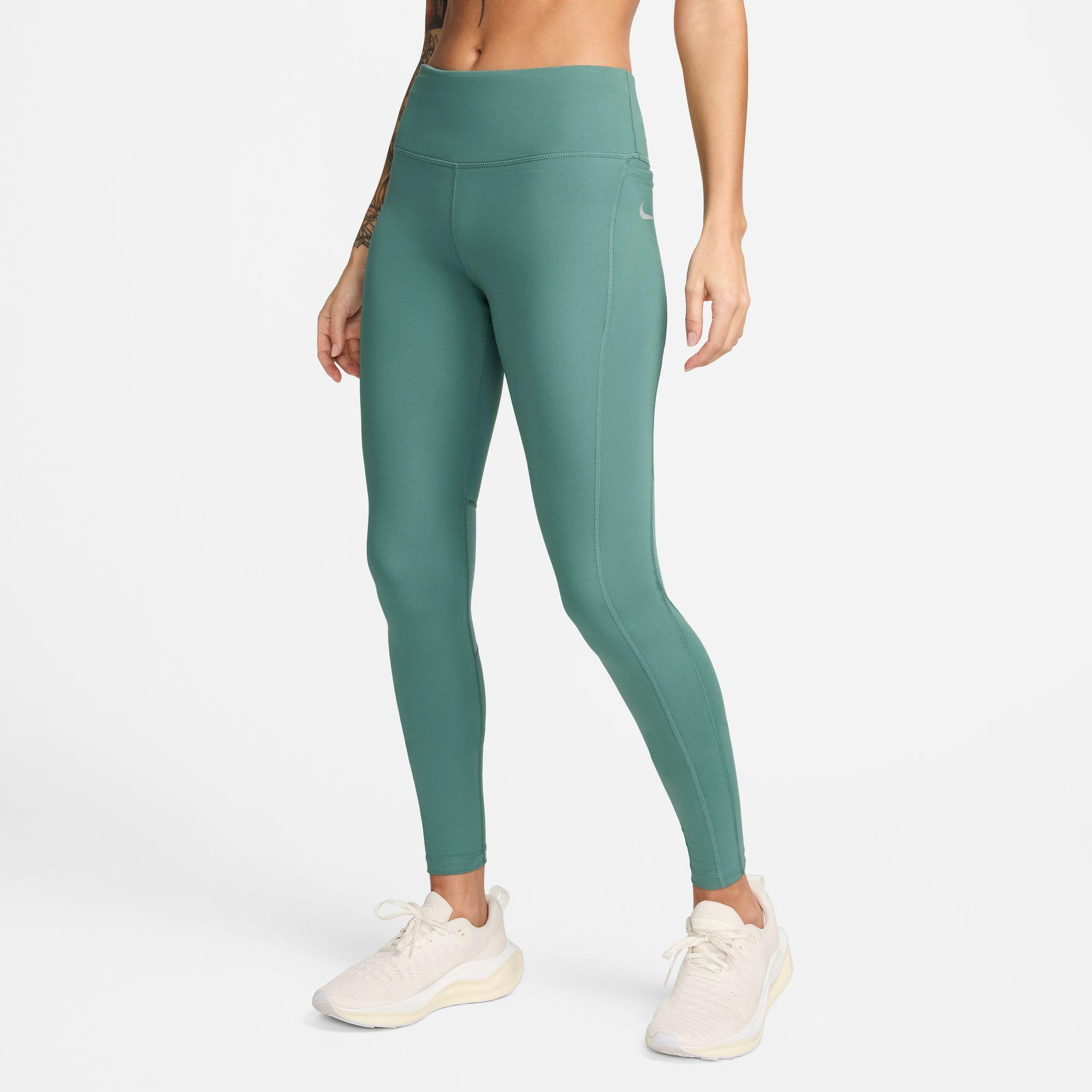 Image of Lange Sport Tights Damen Dunkelgrün M