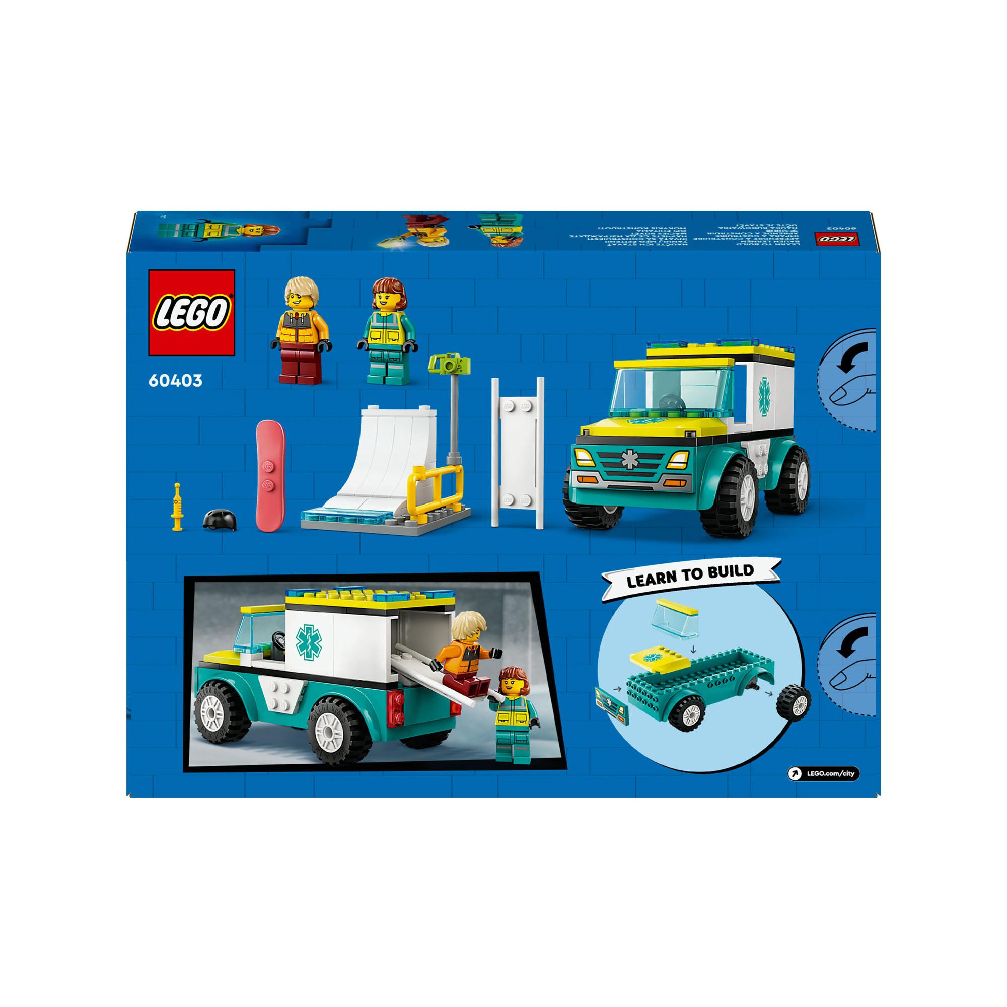 LEGO®  60403 Ambulanza di emergenza e snowboarder 