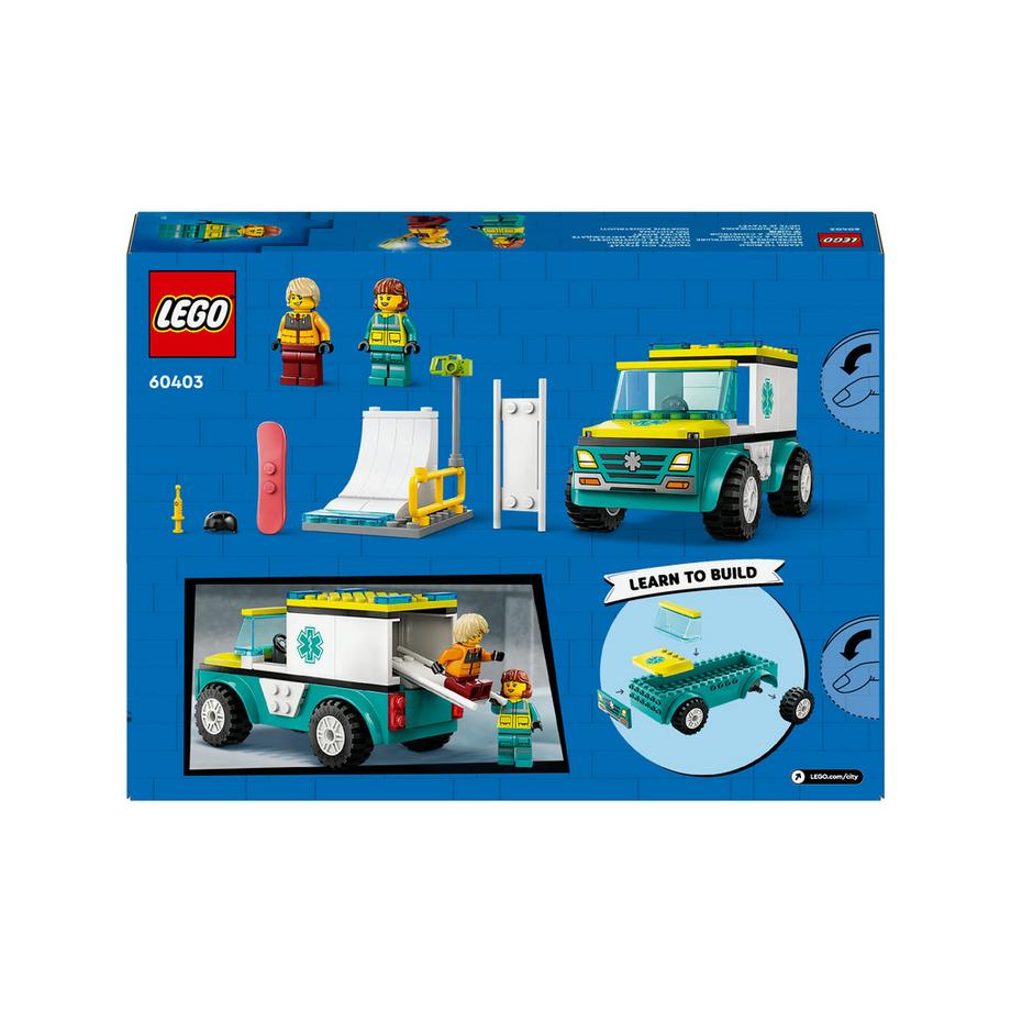 LEGO®  60403 L’ambulance de secours et le snowboardeur 