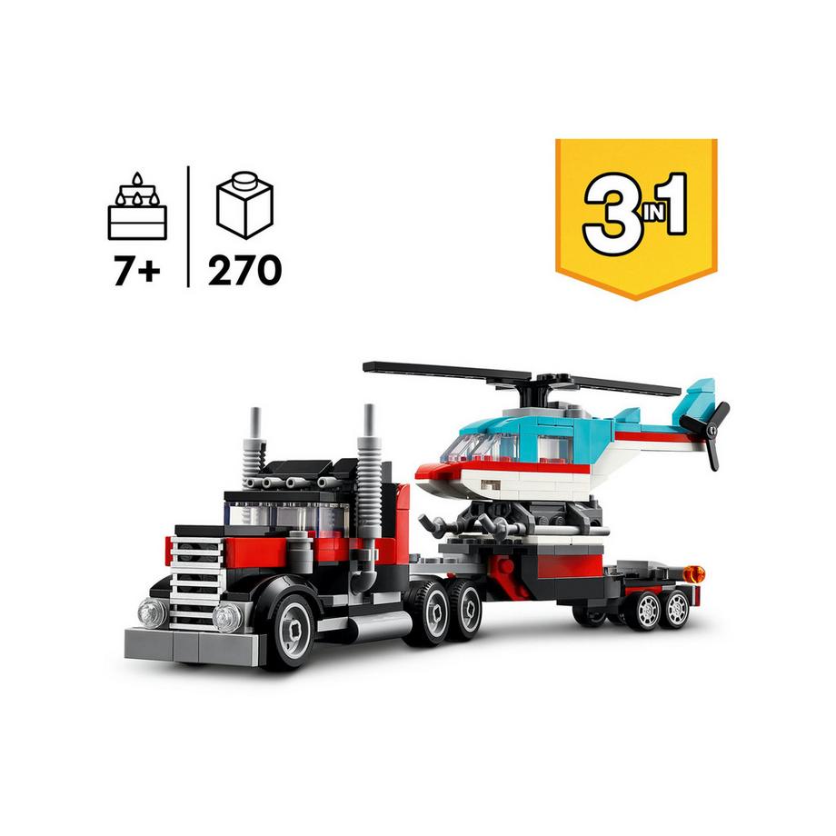 LEGO®  31146 Le camion remorque avec hélicoptère 