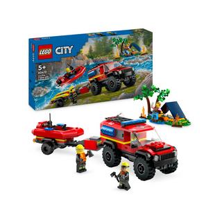 LEGO®  60412 Feuerwehrgeländewagen mit Rettungsboot 