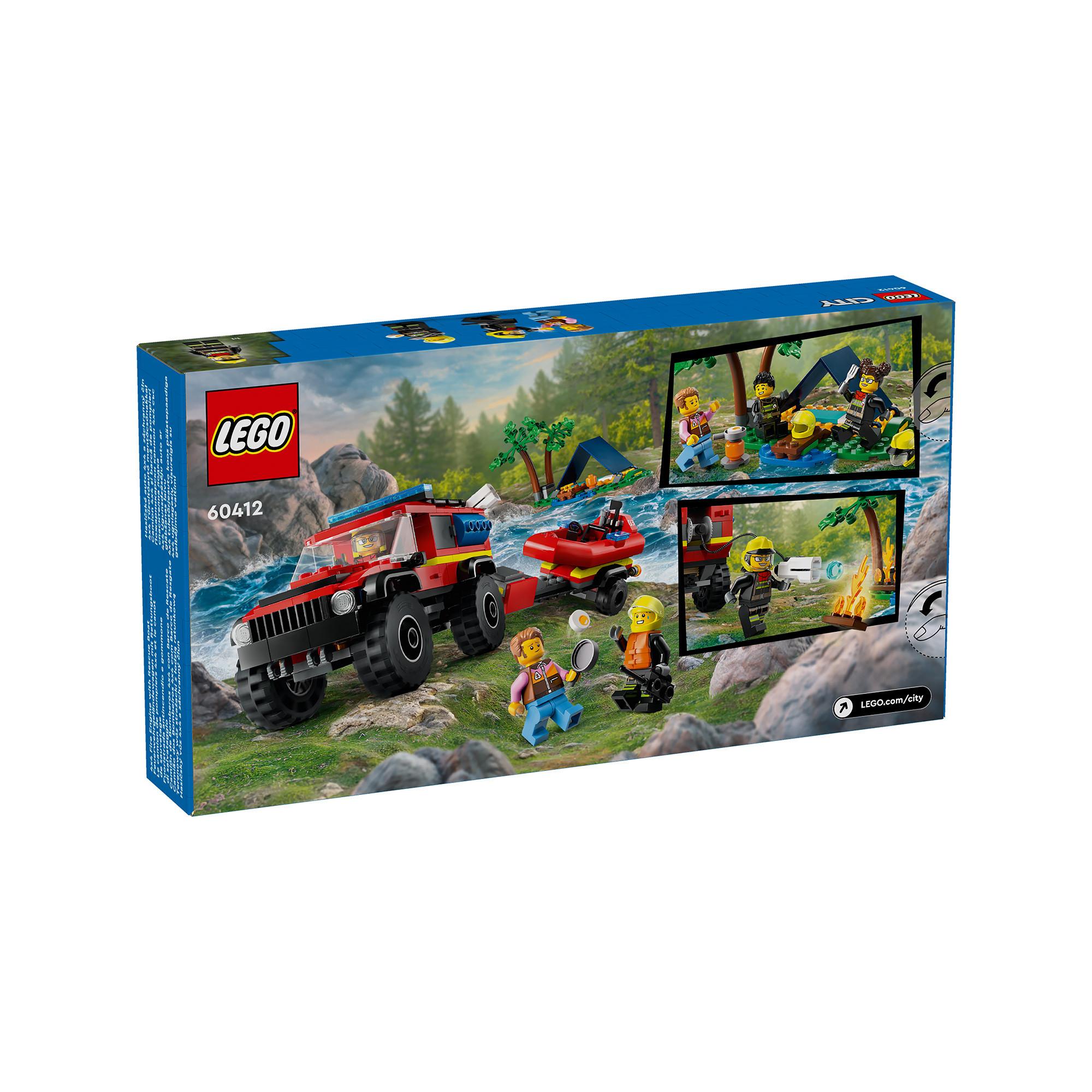 LEGO®  60412 Feuerwehrgeländewagen mit Rettungsboot 