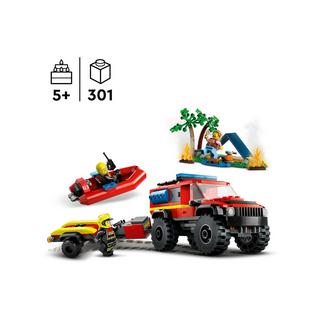 LEGO®  60412 Feuerwehrgeländewagen mit Rettungsboot 