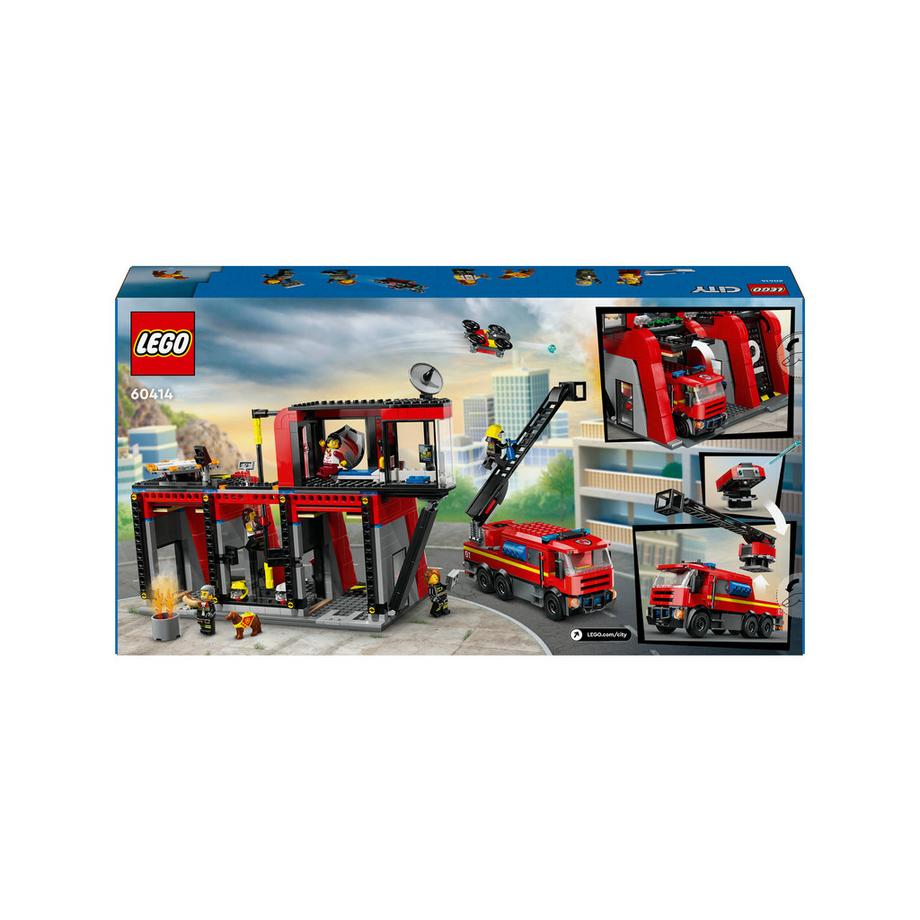 LEGO®  60414 La caserne et le camion de pompiers 
