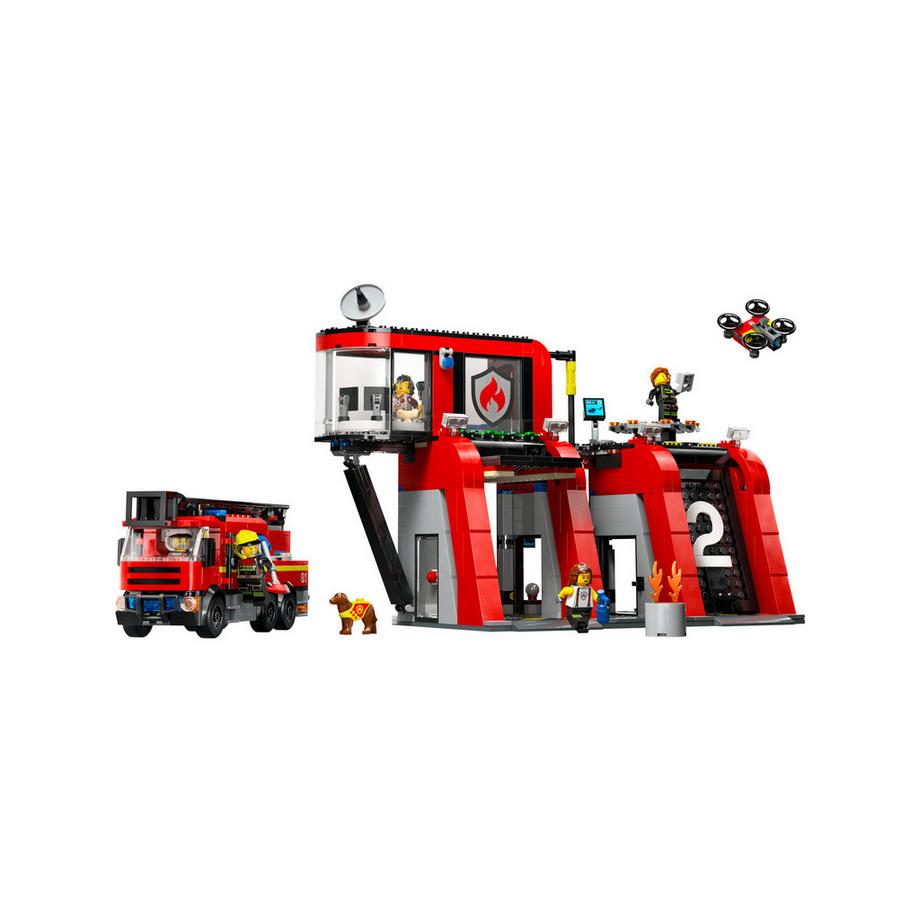 LEGO®  60414 La caserne et le camion de pompiers 