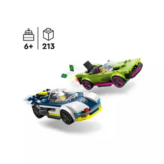 LEGO® City 60415 La course-poursuite entre la voiture de police et la super  voiture