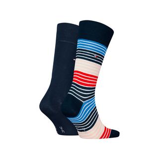 TOMMY HILFIGER SOCK 2P MULTICOLOR STRIPE Duopack, wadenlange Socken 