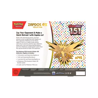 Pokémon  Scarlet & Violet 151 Zapdos ex Collection, Englisch 