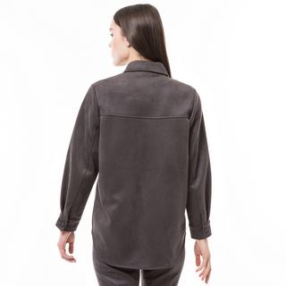 Manor Woman Velours Kentkragen Druckknopf Jacke  