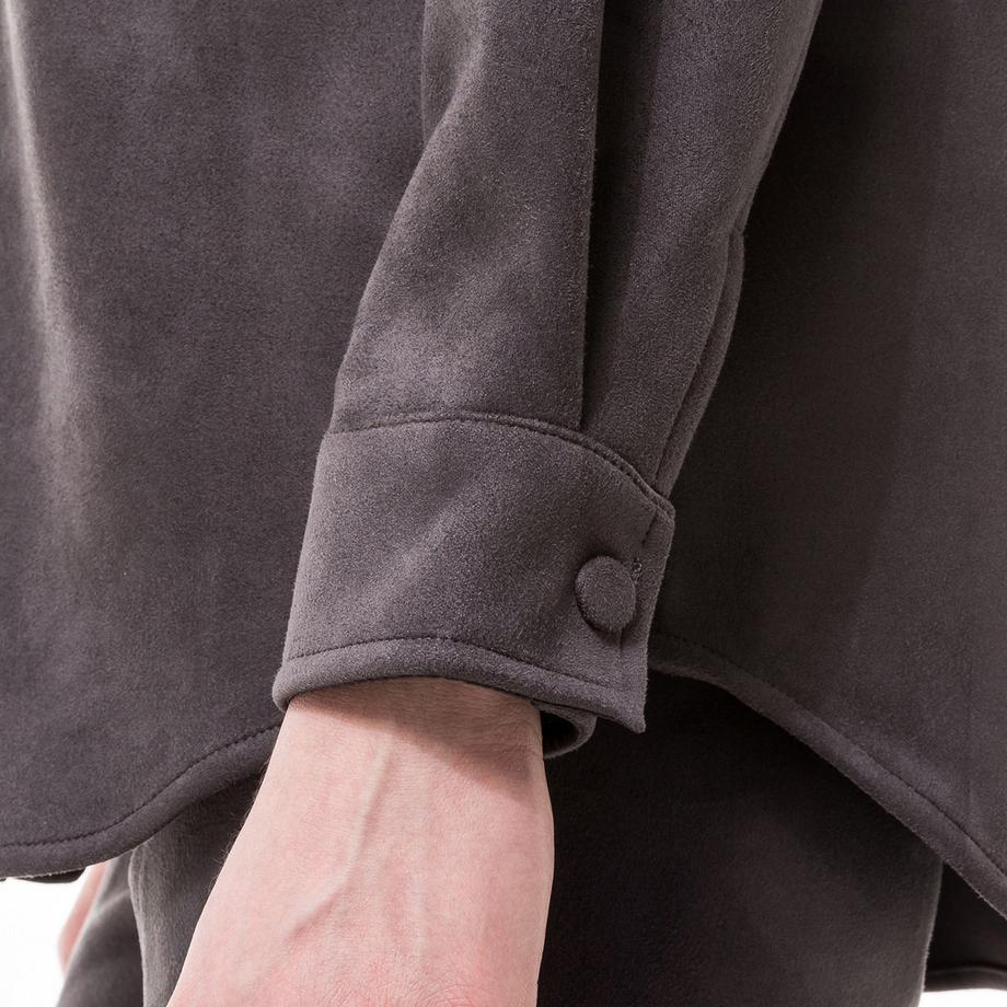 Manor Woman Veste en Velours Col Kent Boutons Pression  