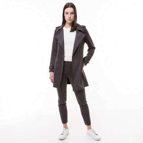 Manor Woman Velours Trenchcoat  