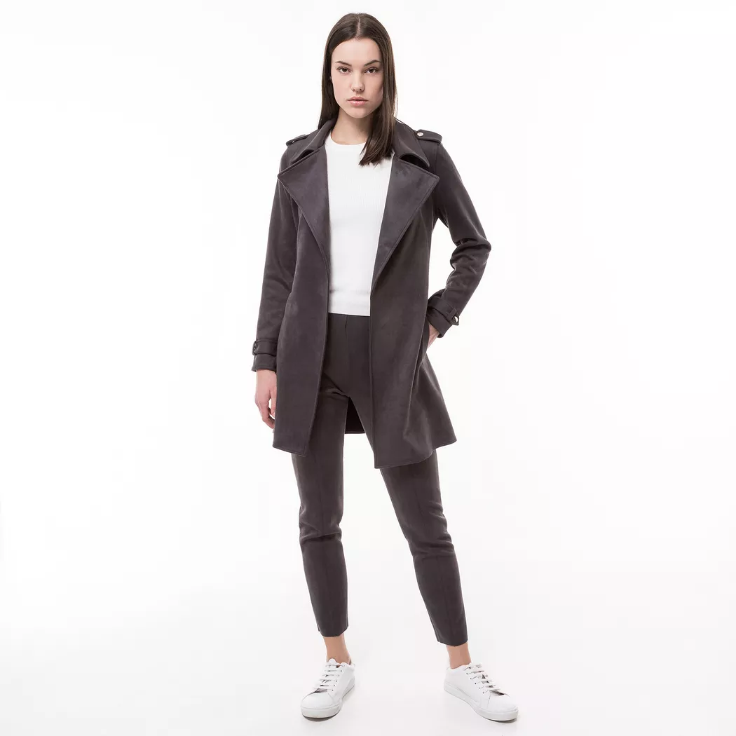 Manor Woman - Trenchcoat, für Damen, Anthrazit, Größe 34