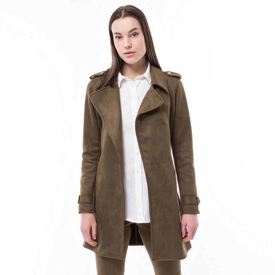Manor Woman Velours Trenchcoat  