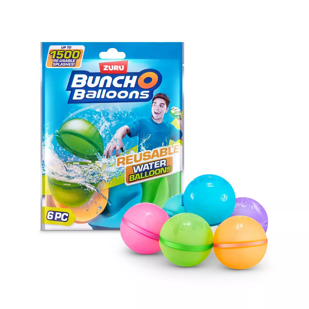 Zuru - Bunch O Balloons Wiederverwendbare Wasserballons, 6 Stück, Multicolor