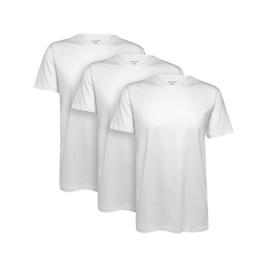 Manor Man Lot de 3 T-shirts Manches Courtes  