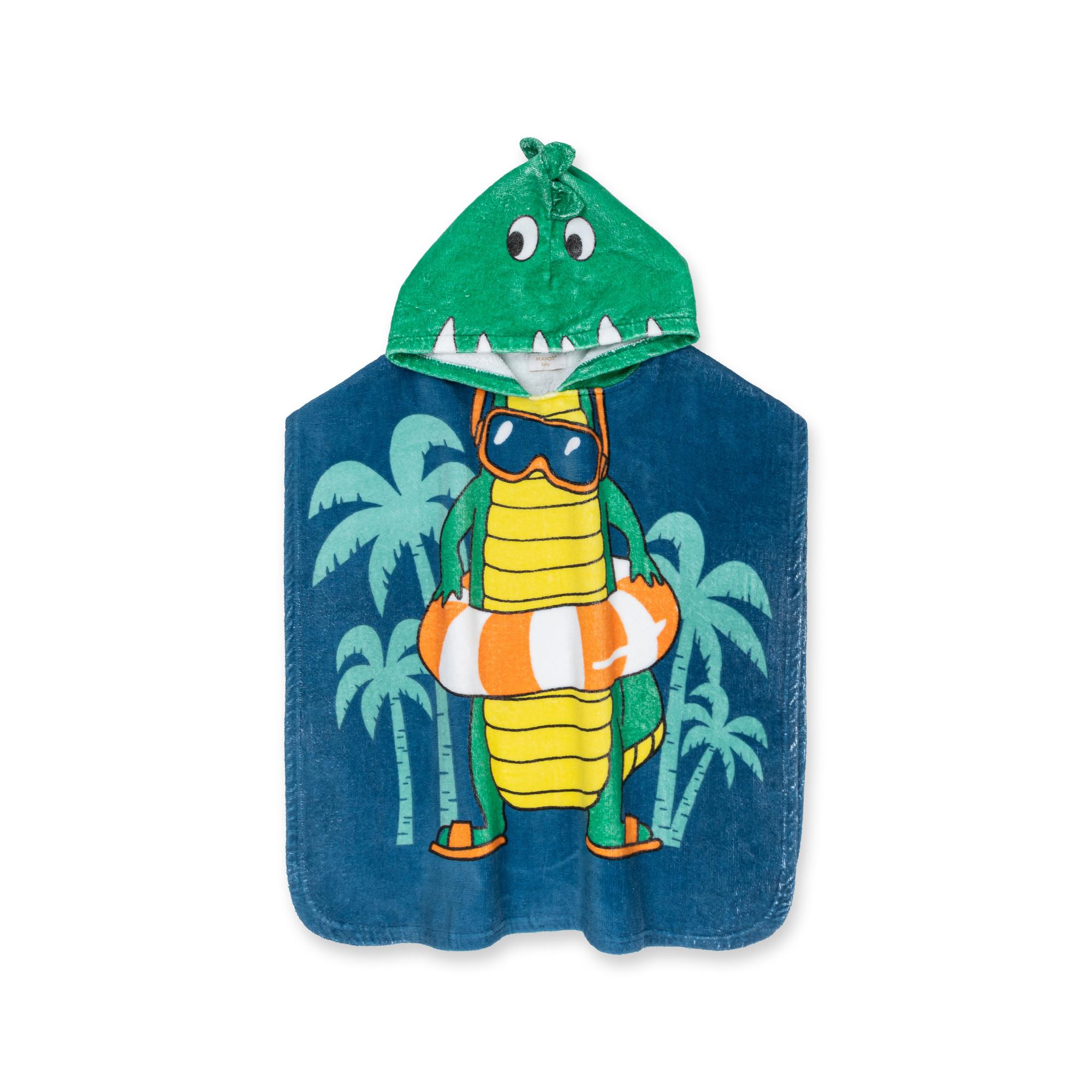 Image of Badeponcho Mit Kapuze Mädchen Himmelblau ONE SIZE