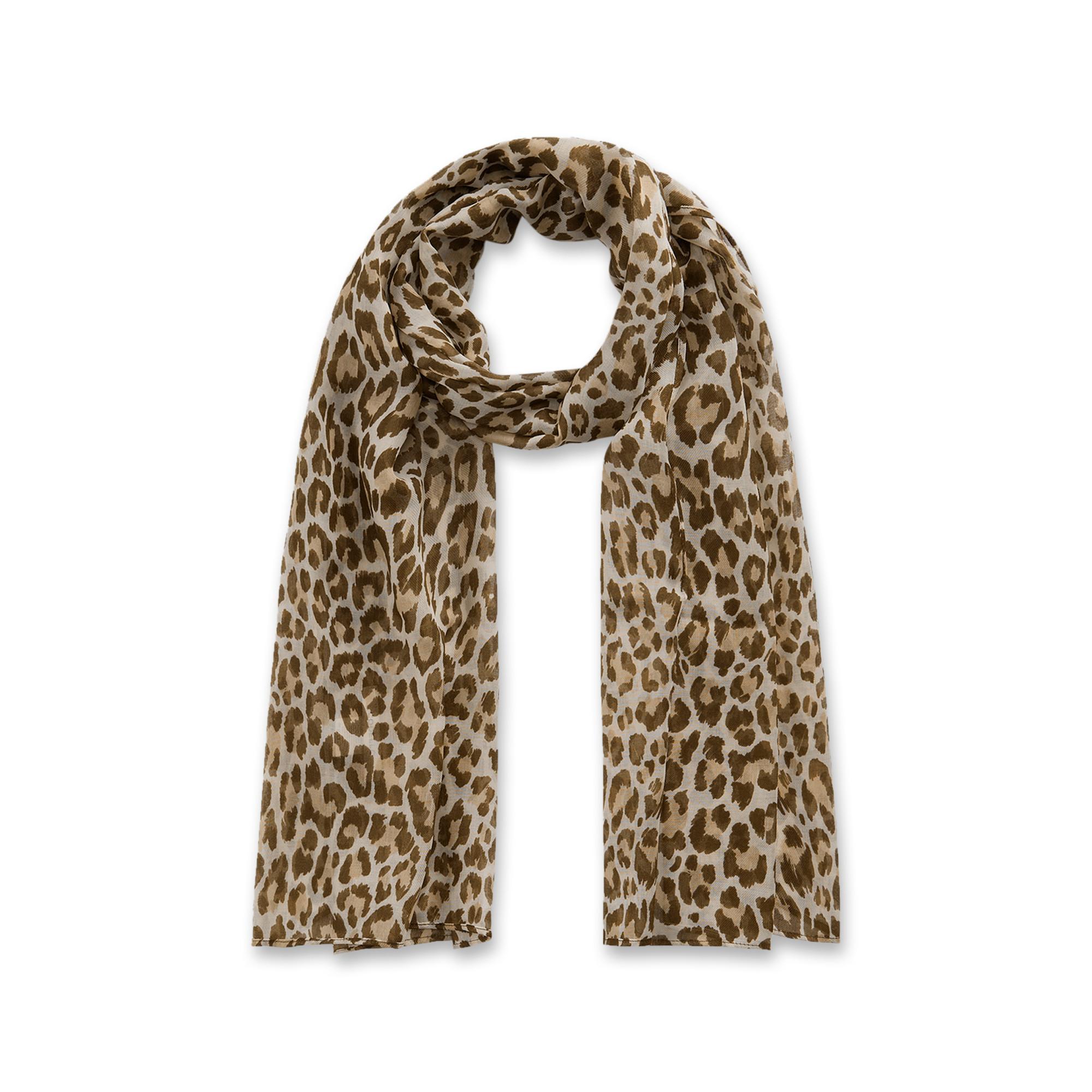 Image of Gemusterter Schal Damen Braun ONE SIZE