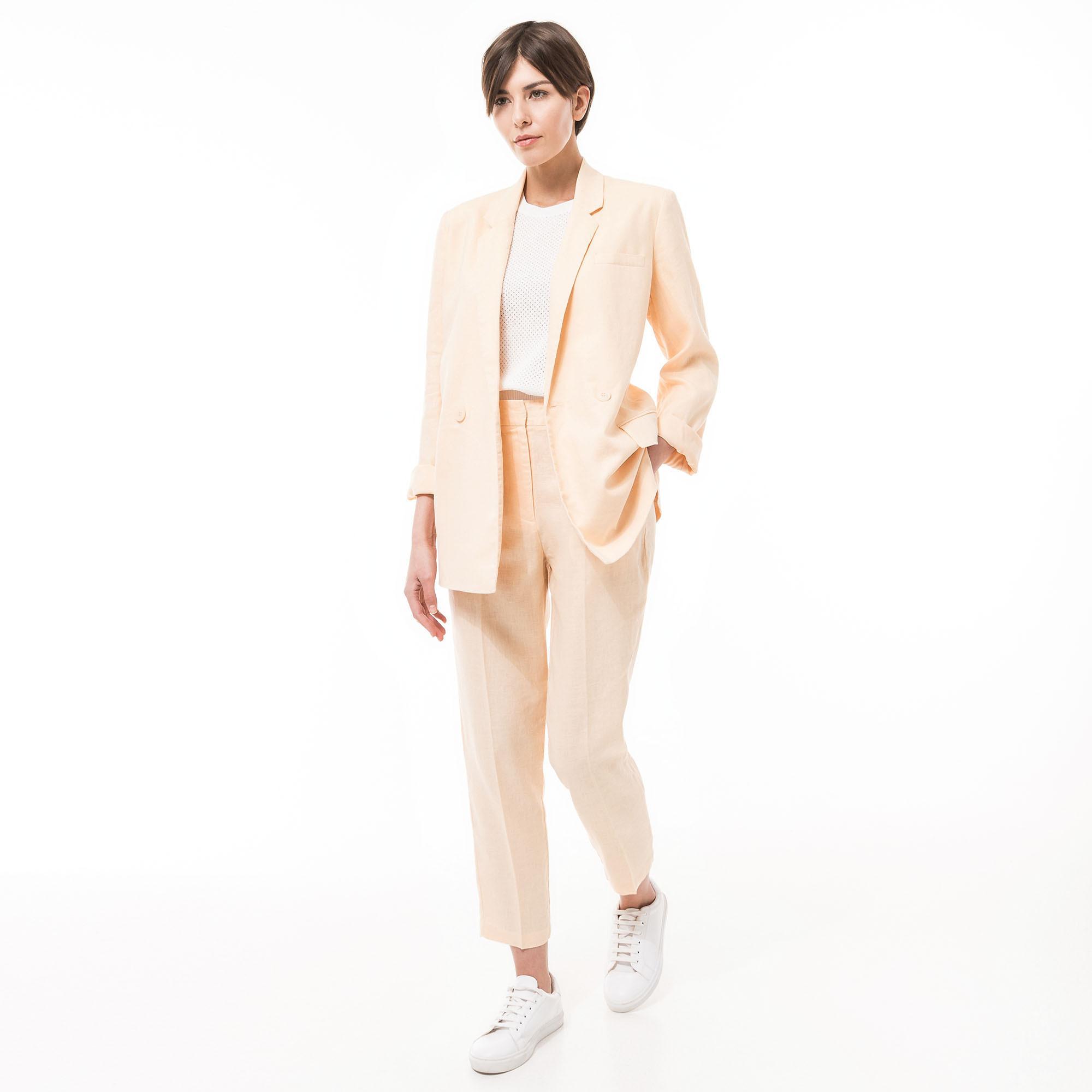 Image of Leinenhose, 7/8-länge Damen Melone 46