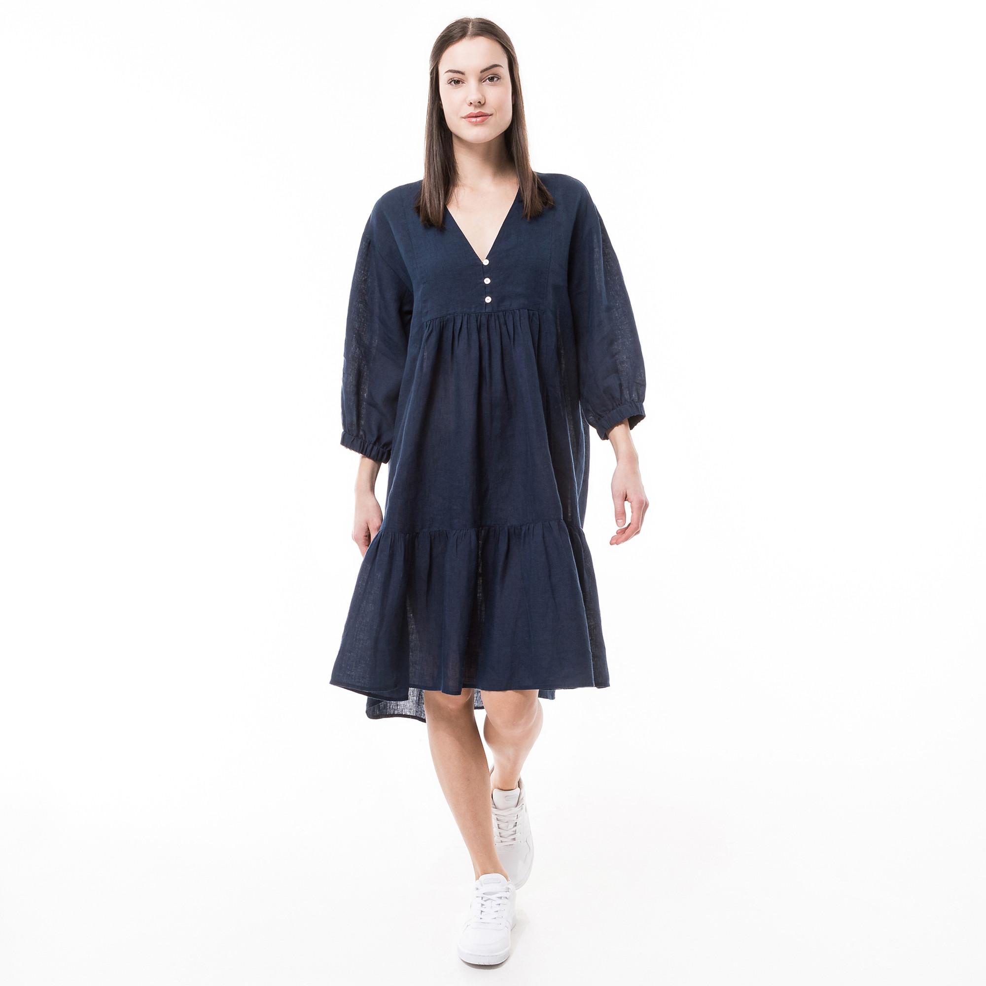 Image of Freizeitkleid, Langarm Damen Marine 40