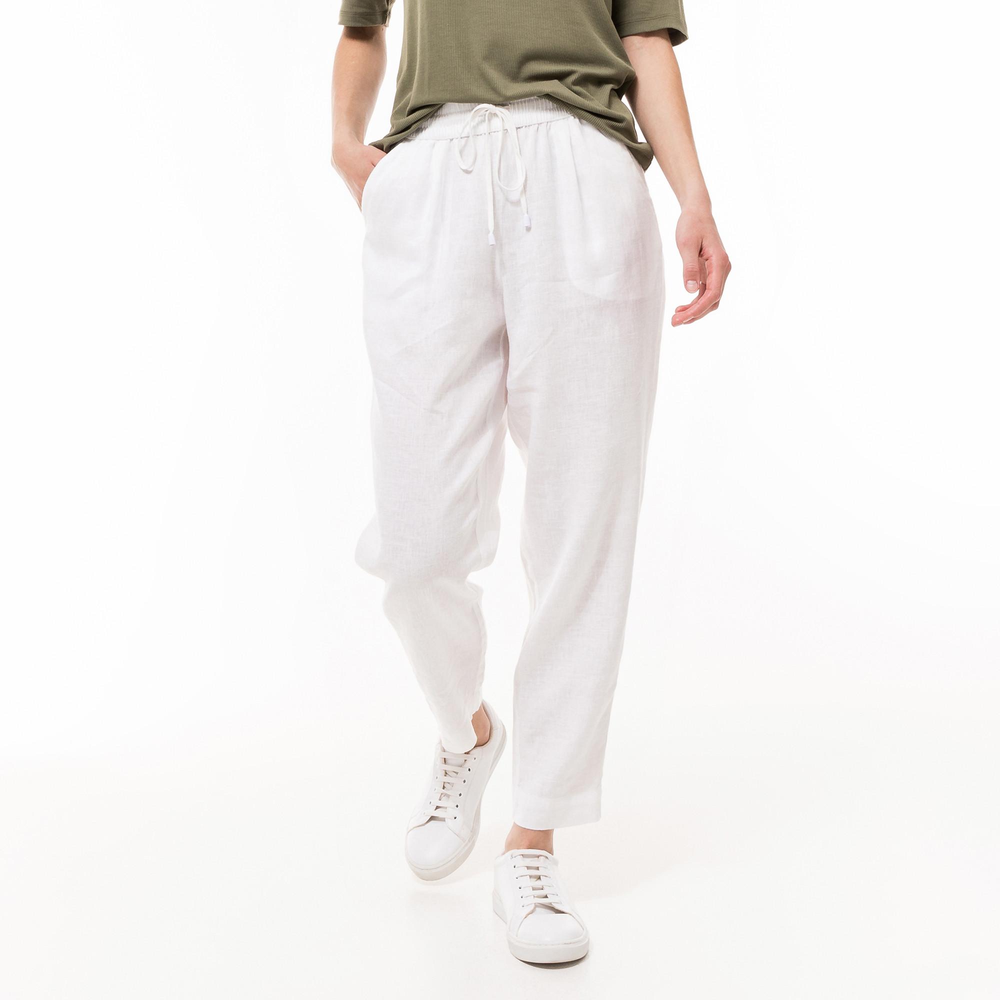 Image of Lange Hose, Jogging Stil Damen Weiss 34