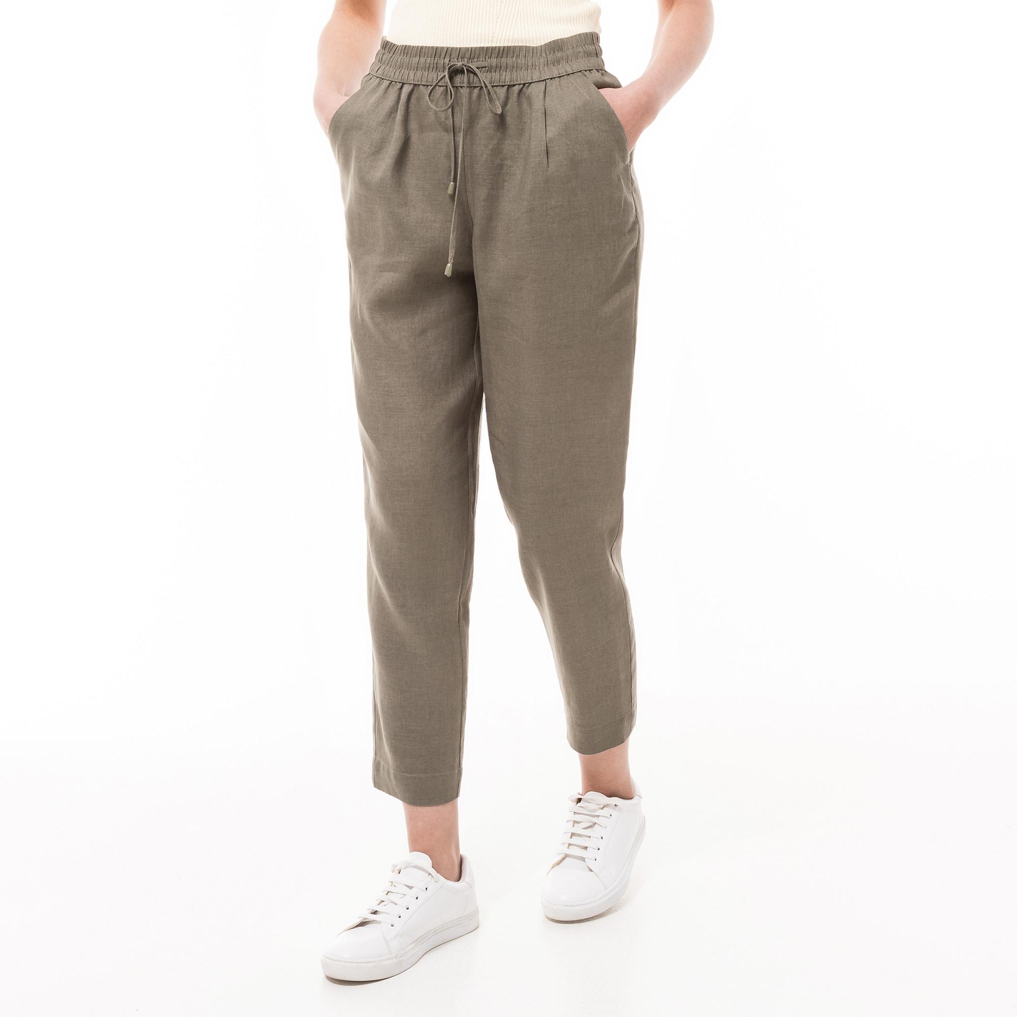 Image of Lange Hose, Jogging Stil Damen Militärgrün 46