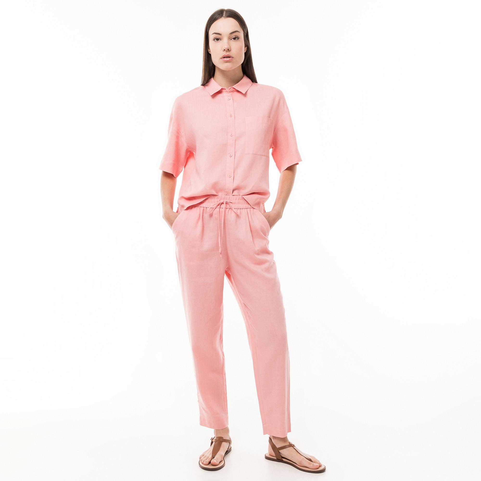 Image of Lange Hose, Jogging Stil Damen Rosa 44