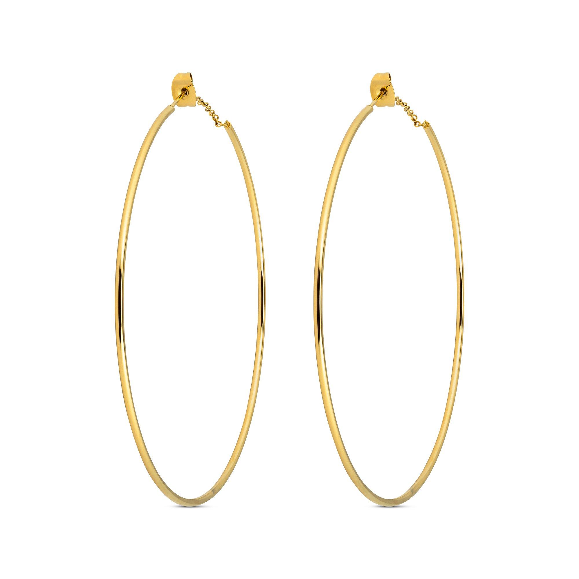 Image of Ohrringe Damen Goldfarben 70mm