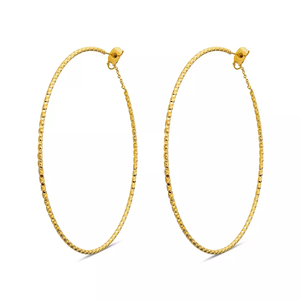 ZAG Bijoux - Ohrringe, 70mm, Goldfarben