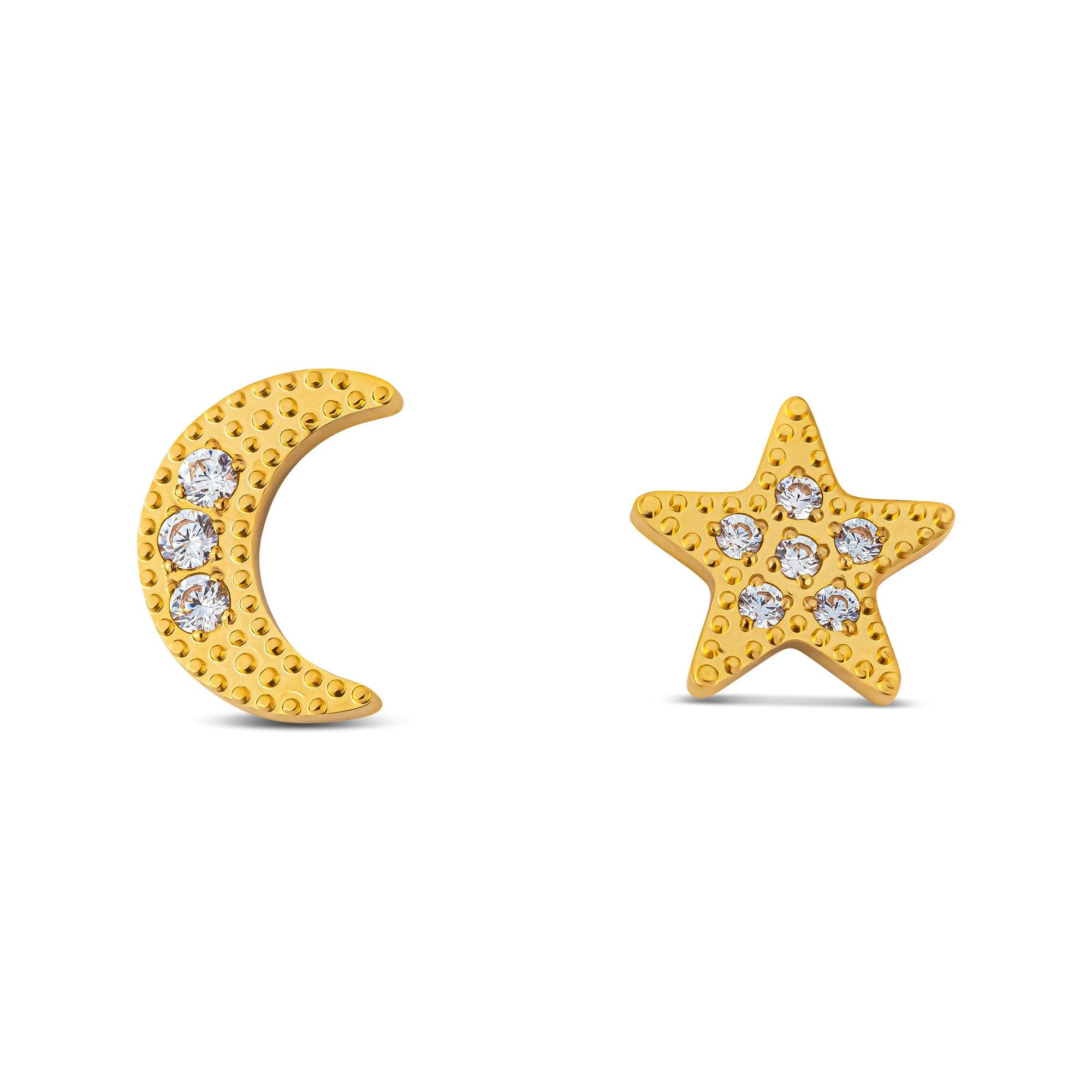 Image of Ohrringe Damen Goldfarben 8mm