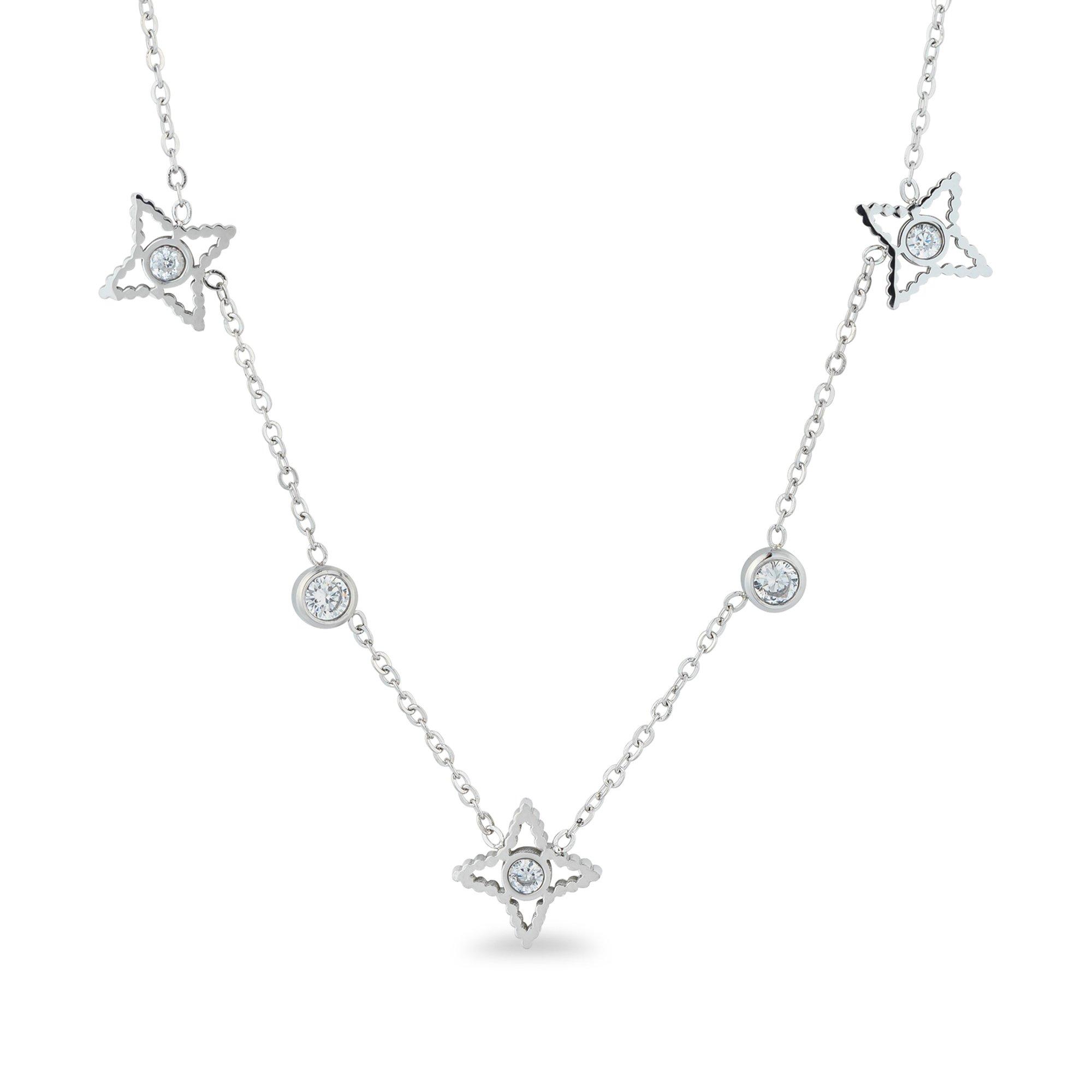 Image of Halskette Damen Metallgrau 38.5CM