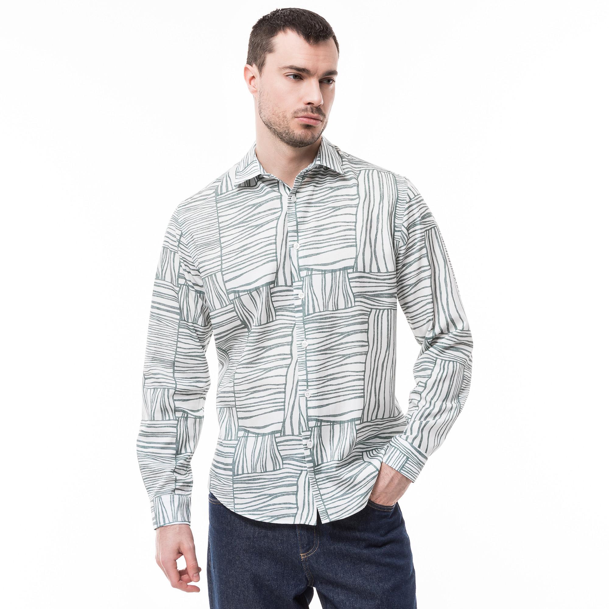 Image of Hemd, Modern Fit, Langarm Herren Grün XXL