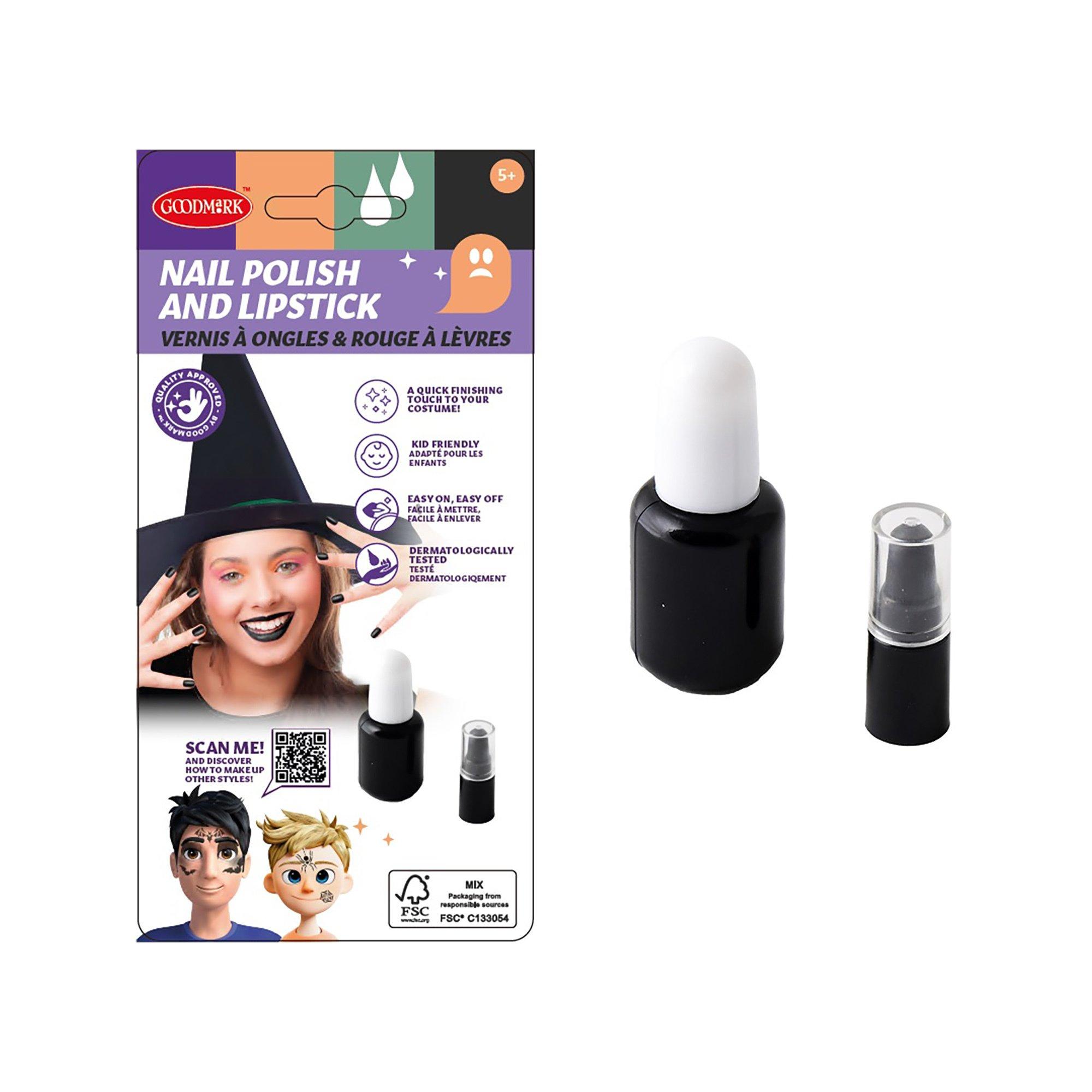 Image of Nagellack und Lippenstift Set Black