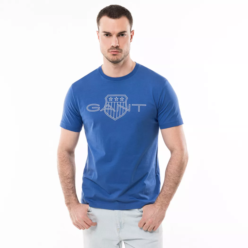 Gant - T-Shirt, für Herren, Blau, Größe L