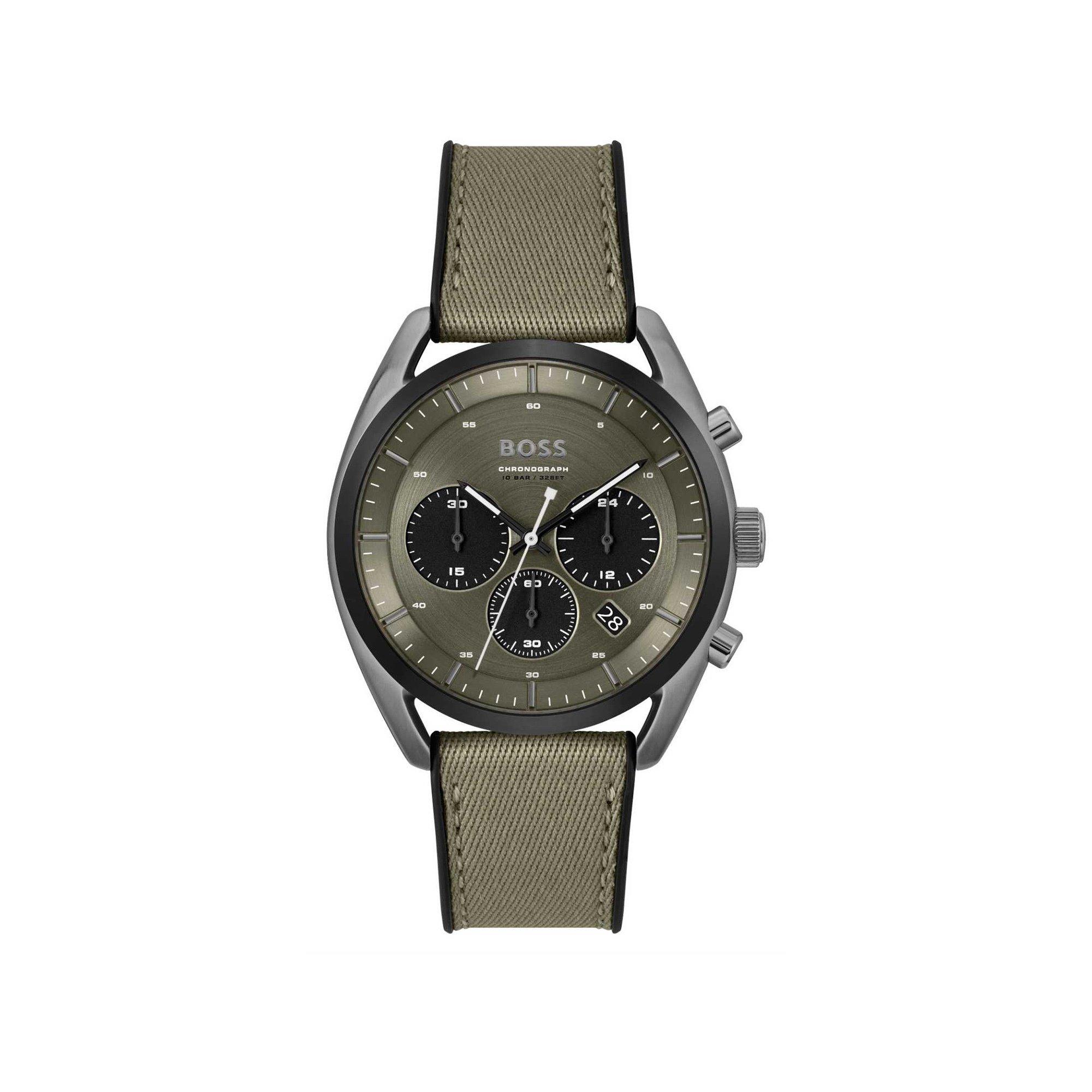 Image of Chronograph Uhr Herren Olivegrün 44mm