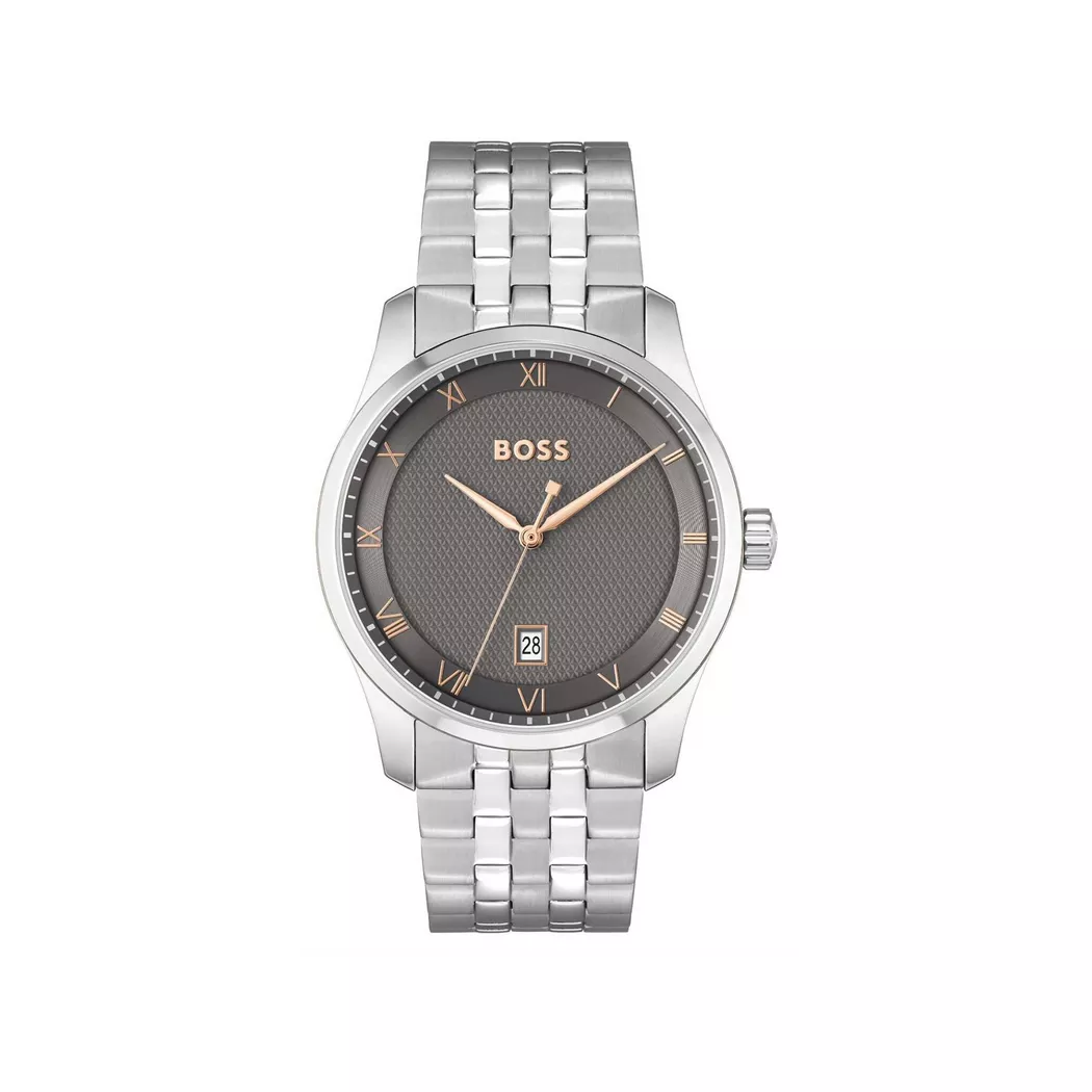 Boss Principle Watch Silver Blue 41mm
