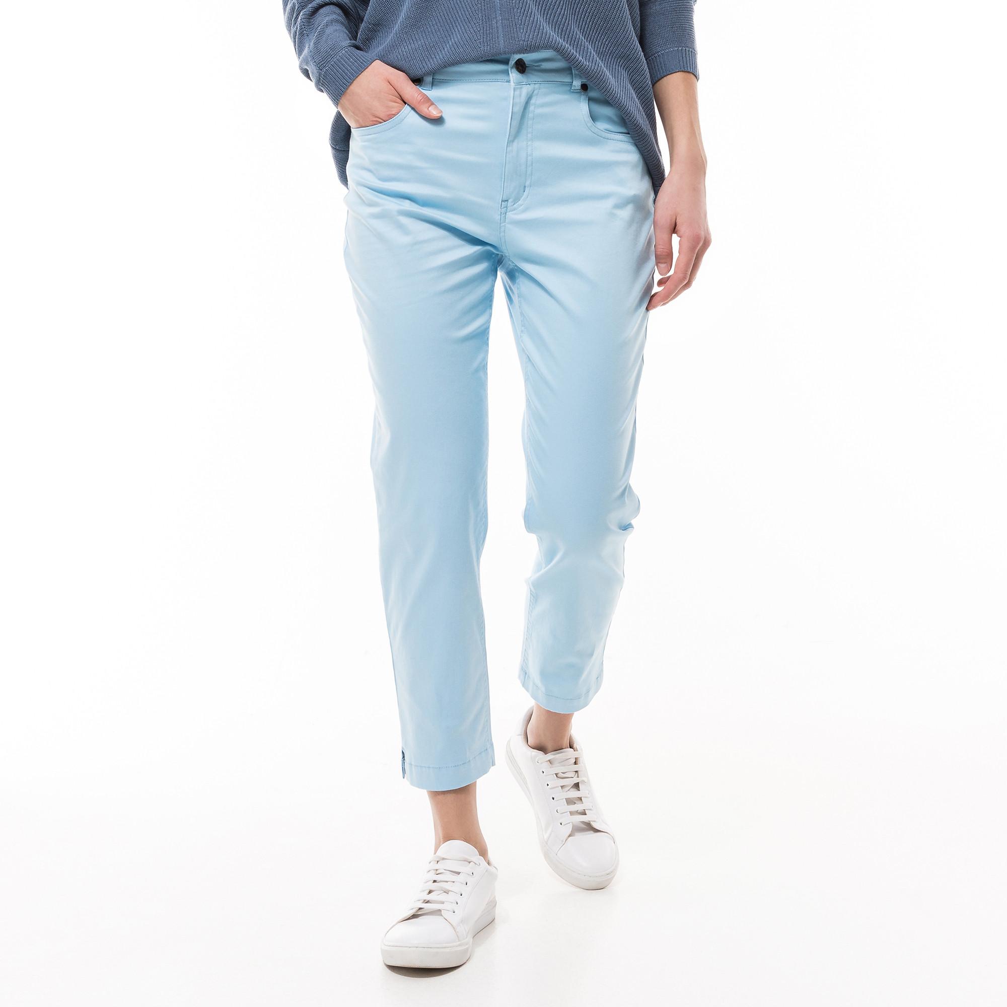 Image of Hose, Slim Fit, 7/8-länge Damen Himmelblau 36