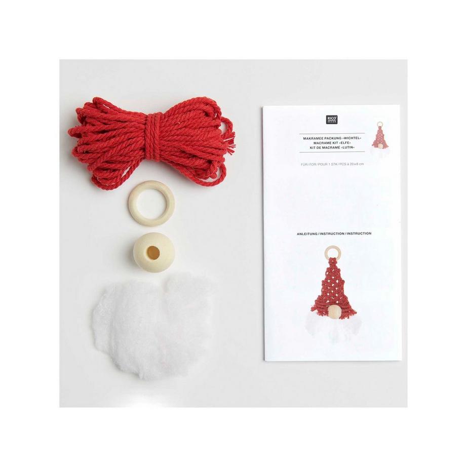 RICO-Design Set per macramè Babbo Natale segreto 