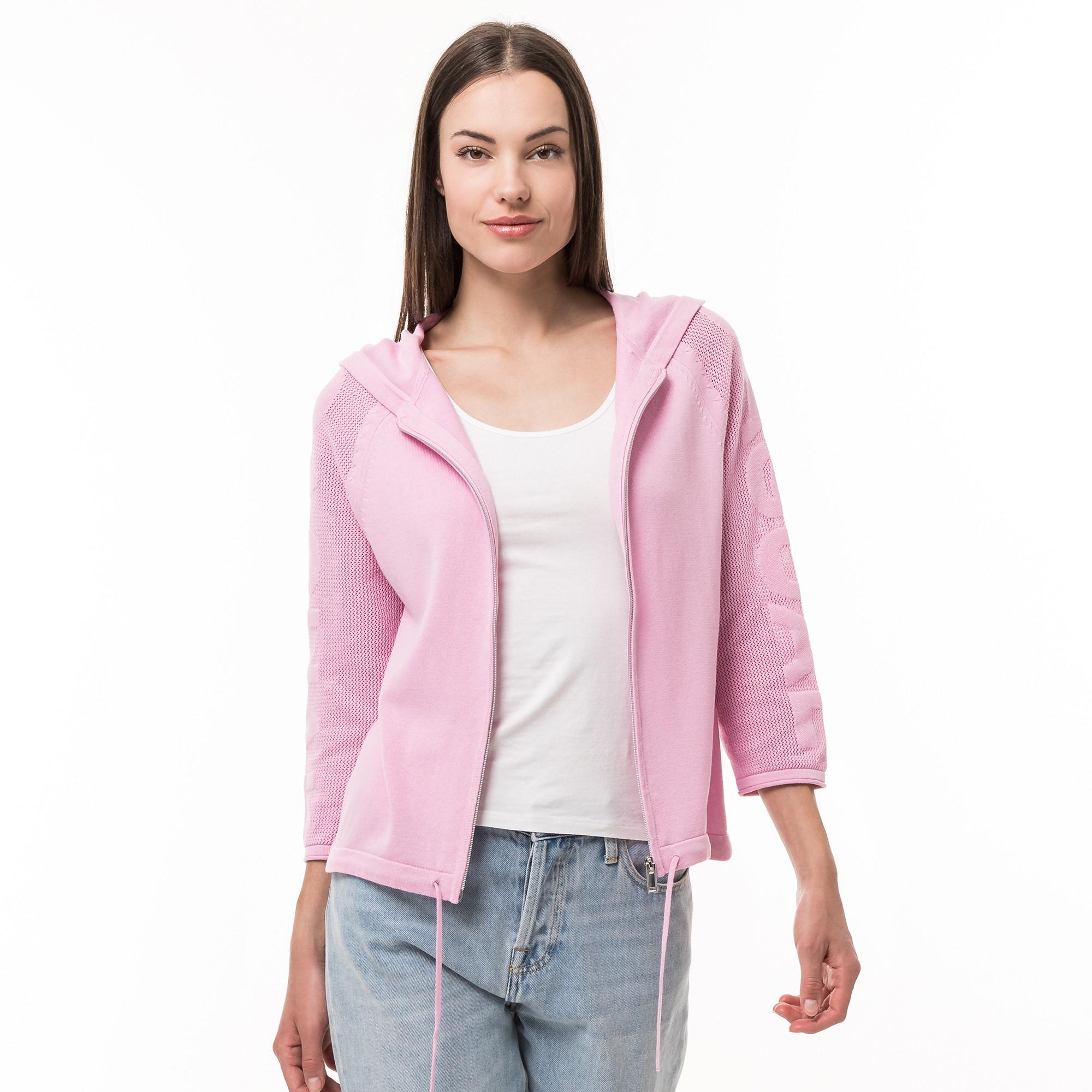 Image of Lange Strickjacke, Langarm Damen Hellrosa 34