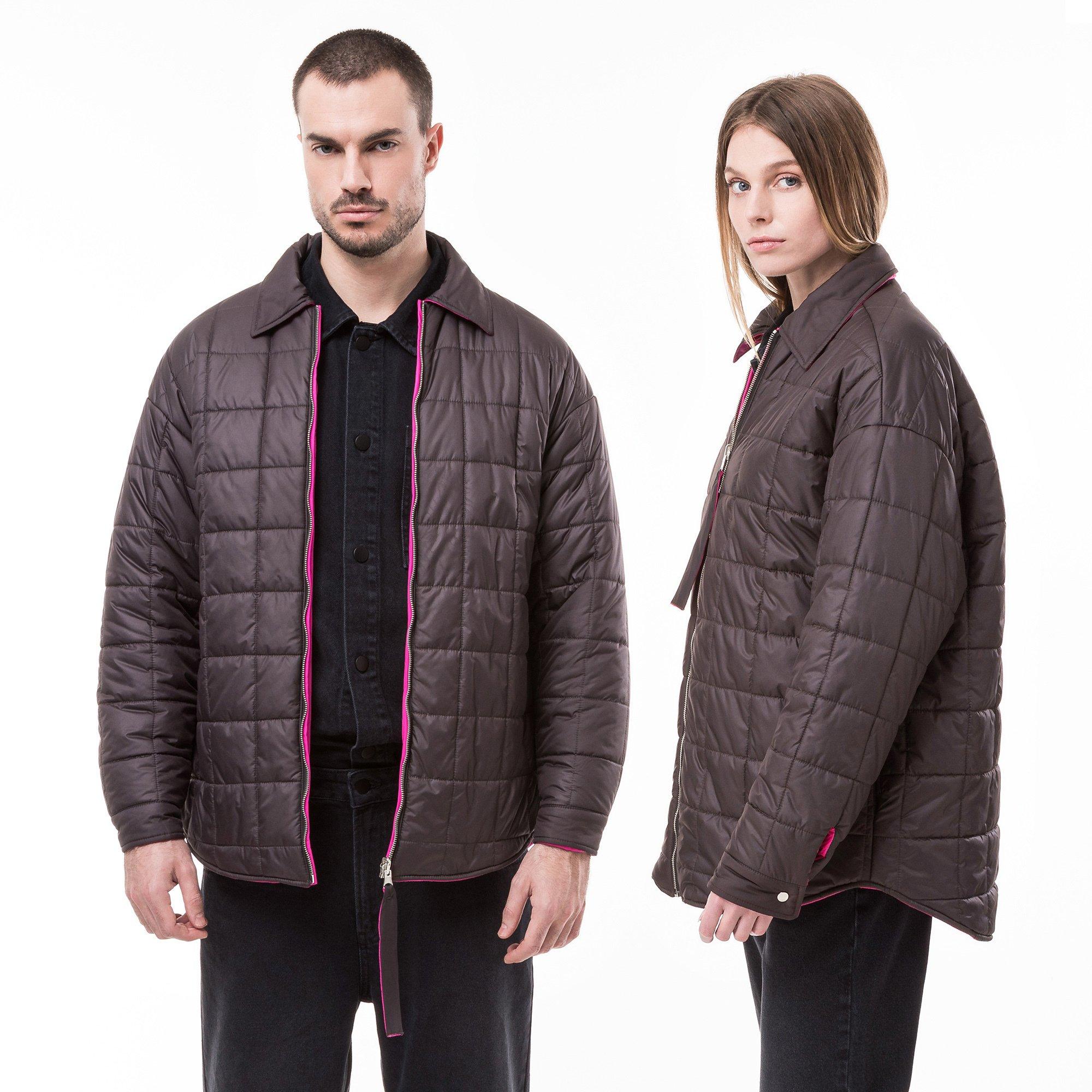 Image of Wendbare Unisex-hemdjacke Damen Anthrazit L