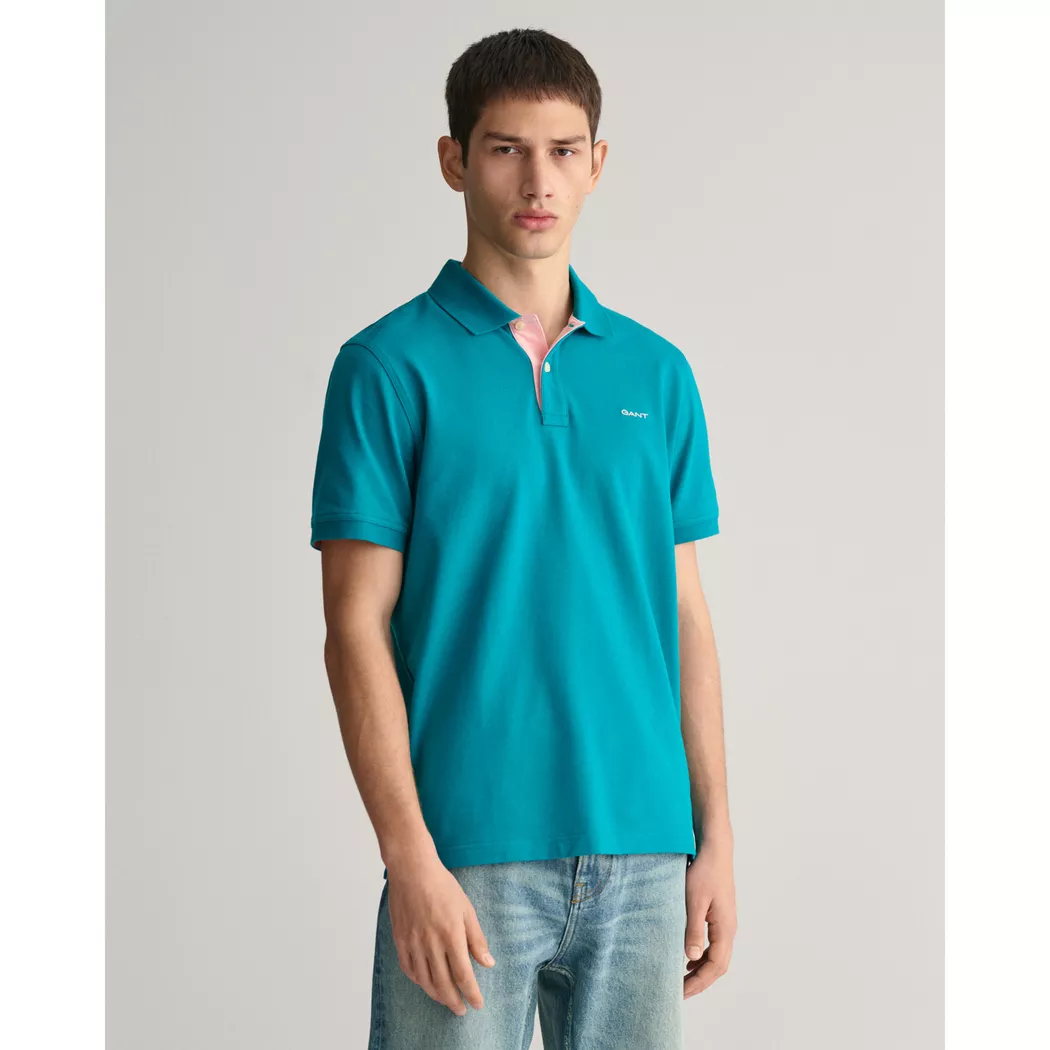 Gant - Poloshirt, kurzarm, für Herren, Türkisblau, Größe M
