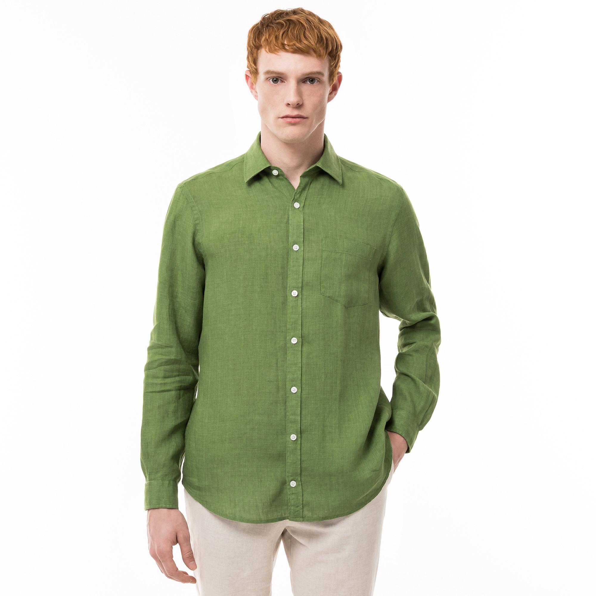 Image of Hemd, Classic Fit, Langarm Herren Kiwi XL