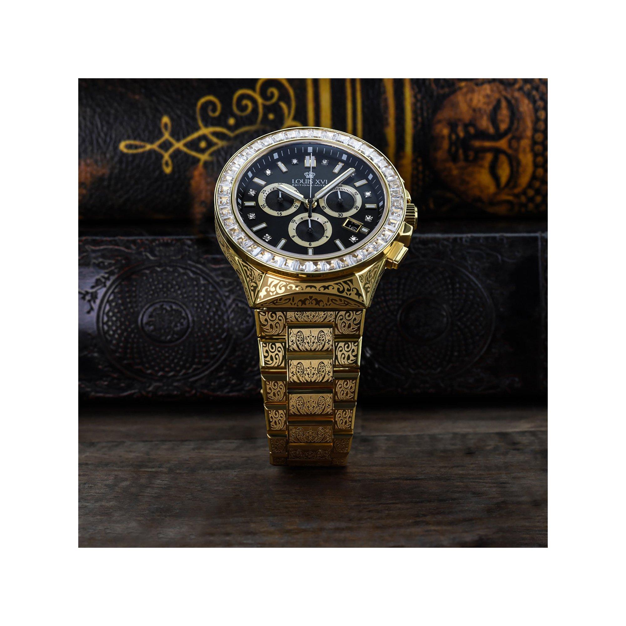 LOUIS XVI Le Monarque Royale Iced Chronographe 