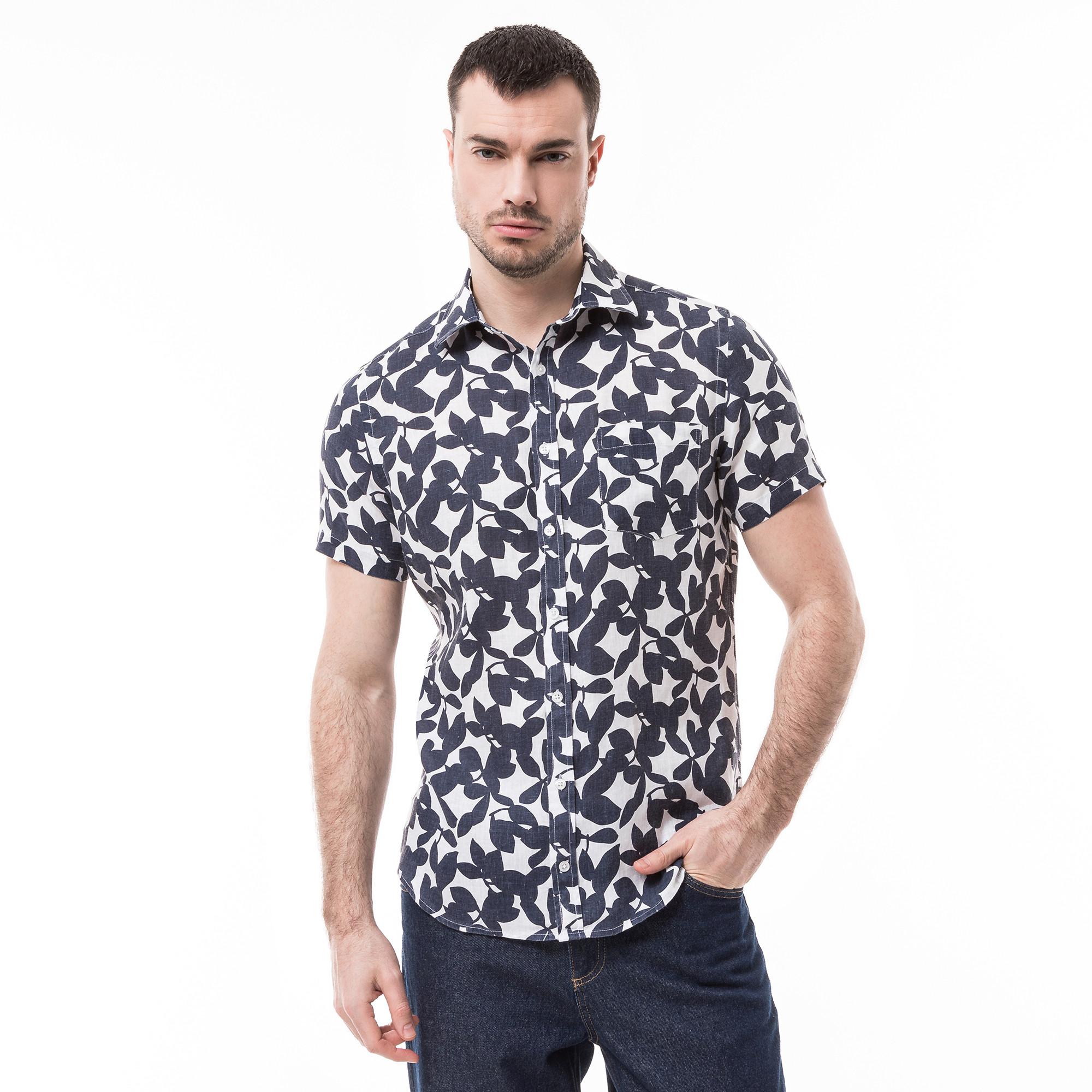 Image of Hemd, Modern Fit, Kurzarm Herren Marine XXL