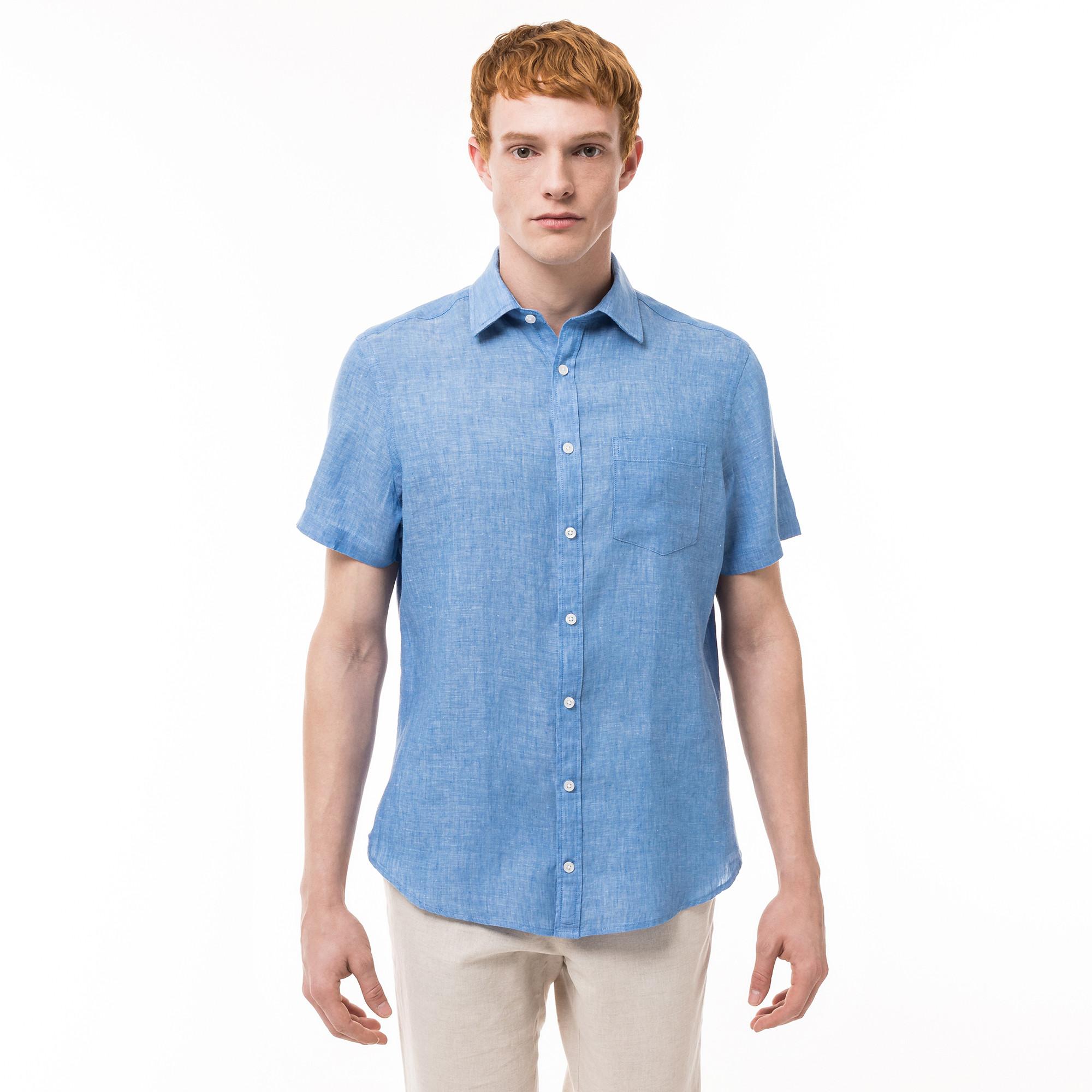 Image of Hemd, Classic Fit, Kurzarm Herren Blau M