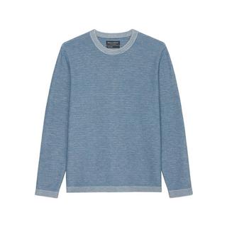 Marc O'Polo Crewneck Baumwolle Leinen Gestreifter Pullover  